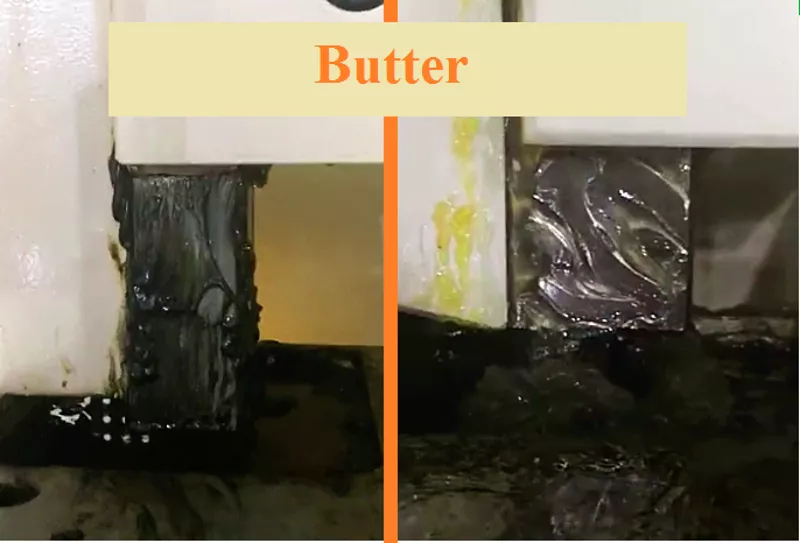 Why does punch press butter turning black